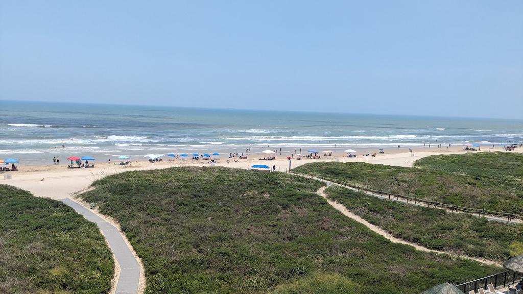 Free things to do on South Padre Island — beach view from Saida Towers