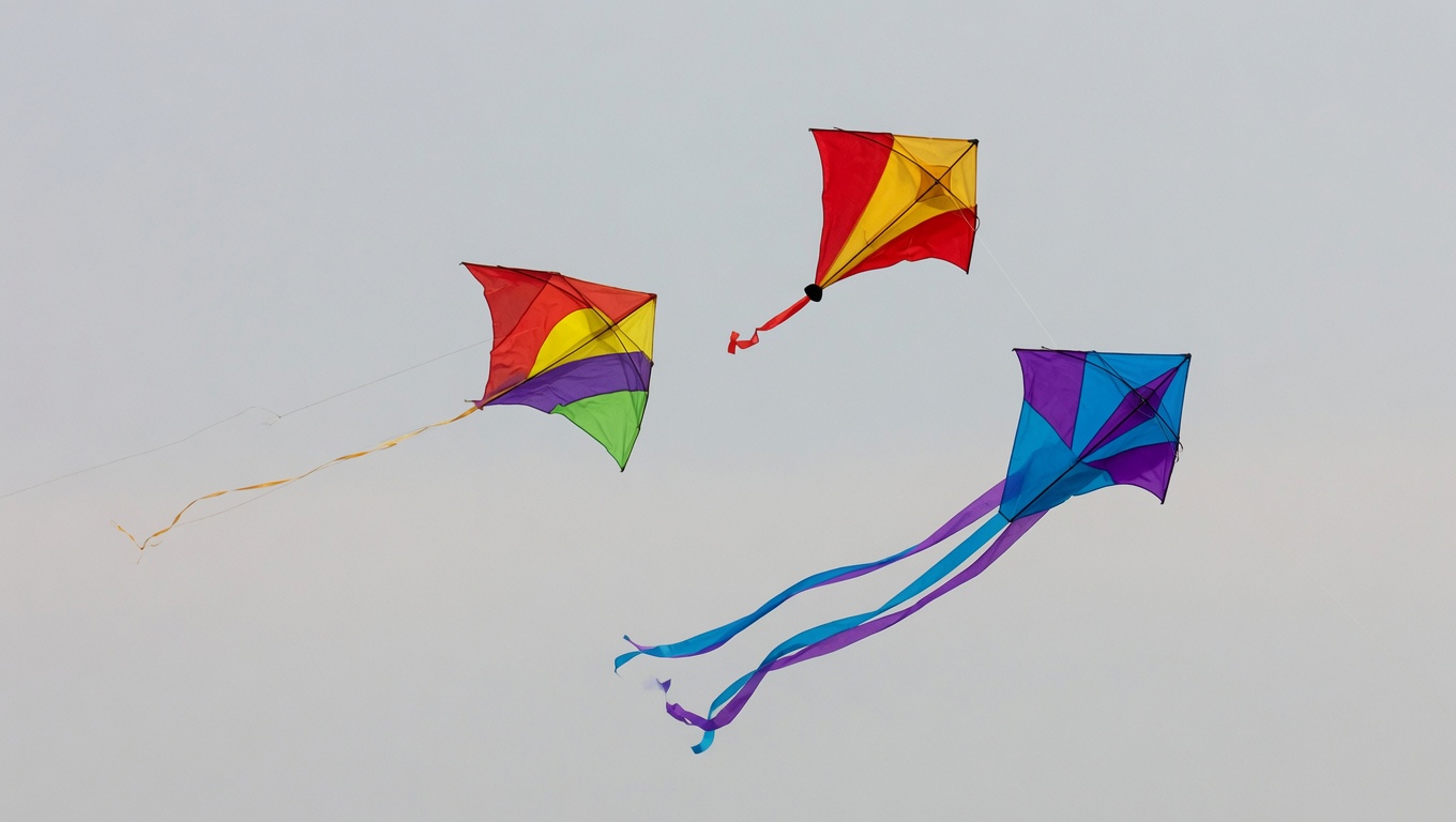 Kites flying on the beach at South Padre Island
